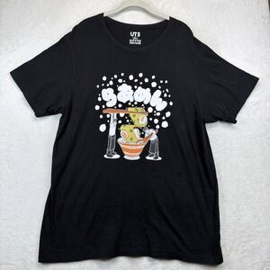 UT Nippon Omiyage Ramen Graphic T Shirt Men's XL Black Japan Anime Food Tee